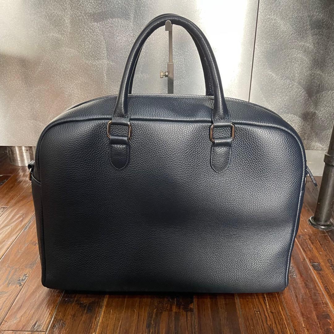 美品 MURA ビジネス バッグ 2WAY ショルダー レザー　シボ革　A4