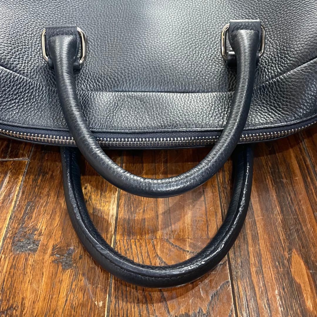 美品 MURA ビジネス バッグ 2WAY ショルダー レザー　シボ革　A4