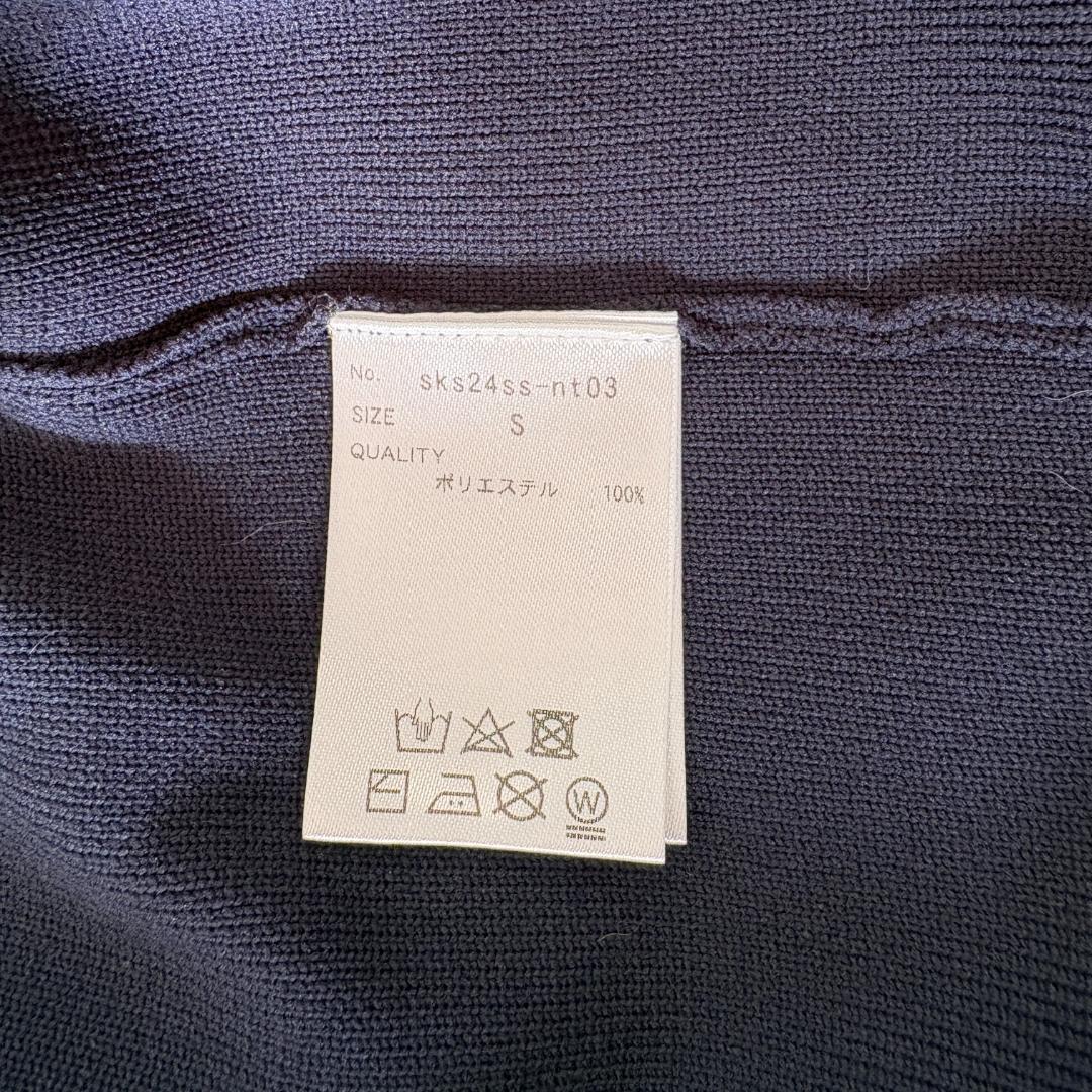 未使用級✨️ JENNE リッチビジューニットカーデ ネイビー S 上品 華やか