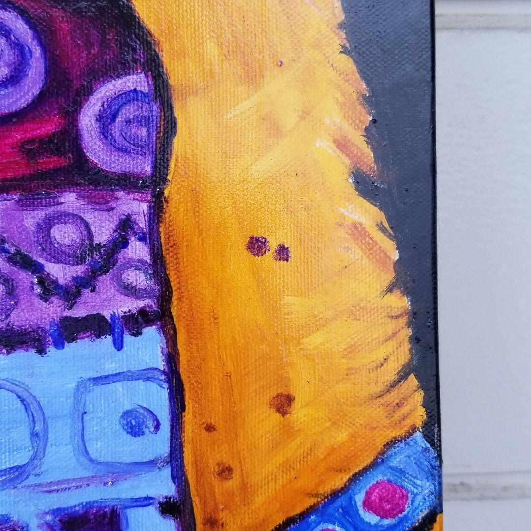 油絵　専用　微笑む優しい犬