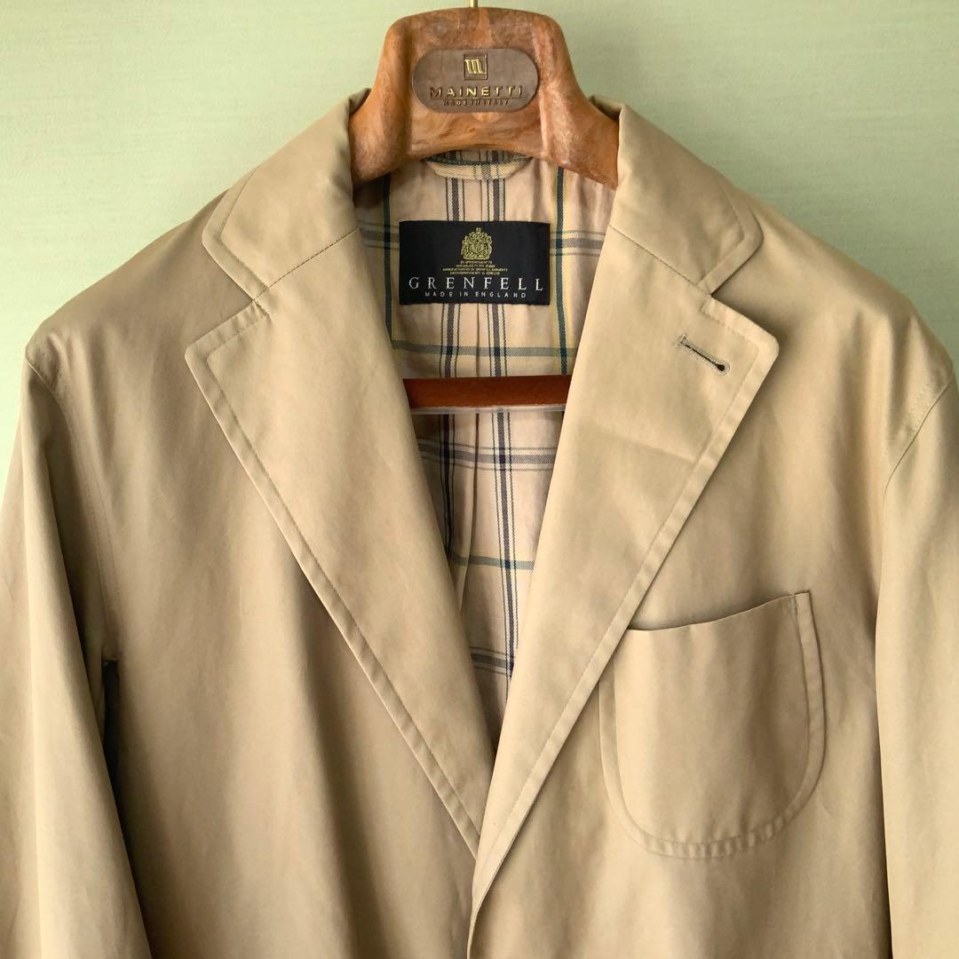 極美品 英国製グレンフェル Grenfell ジャケット 40 カーキ 黒タグ