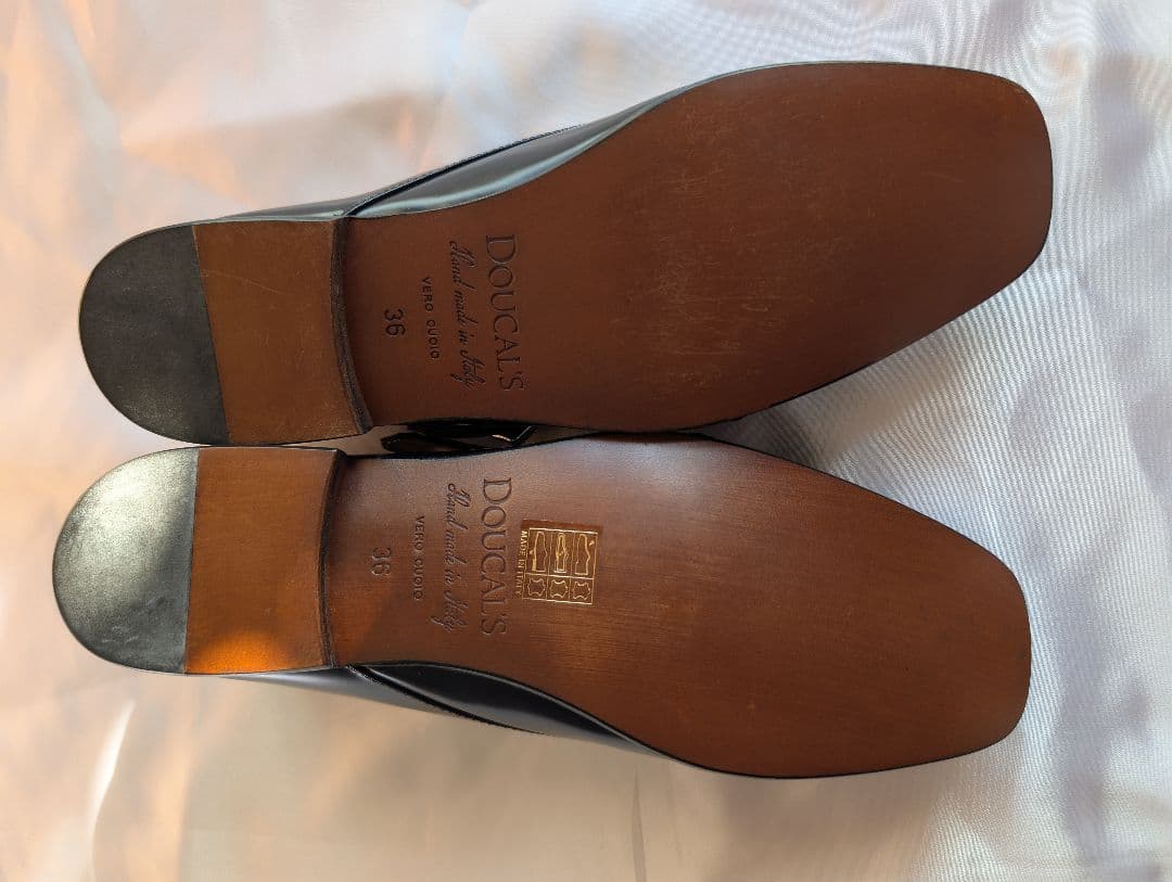 新品未使用　ダブルモンク　ストラップ　シューズ　レザー　ブラック