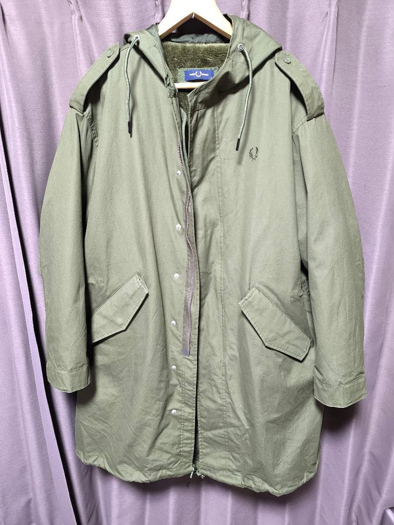 美品 フレッドペリー モッズコート j6525 Fur Lined