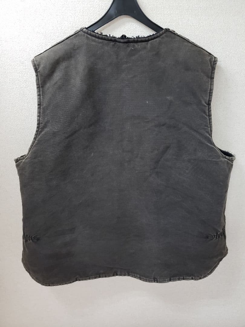 90s カーハート ダックベスト USA 製　襟カット　XXL ブラック