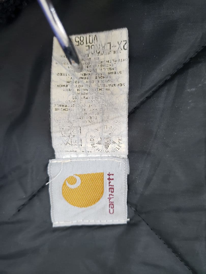 90s カーハート ダックベスト USA 製　襟カット　XXL ブラック