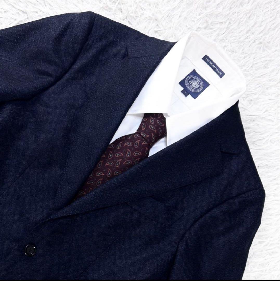 未使用級 光沢 バーズアイ フランネル ビームスエフ スーツ セットアップ 42