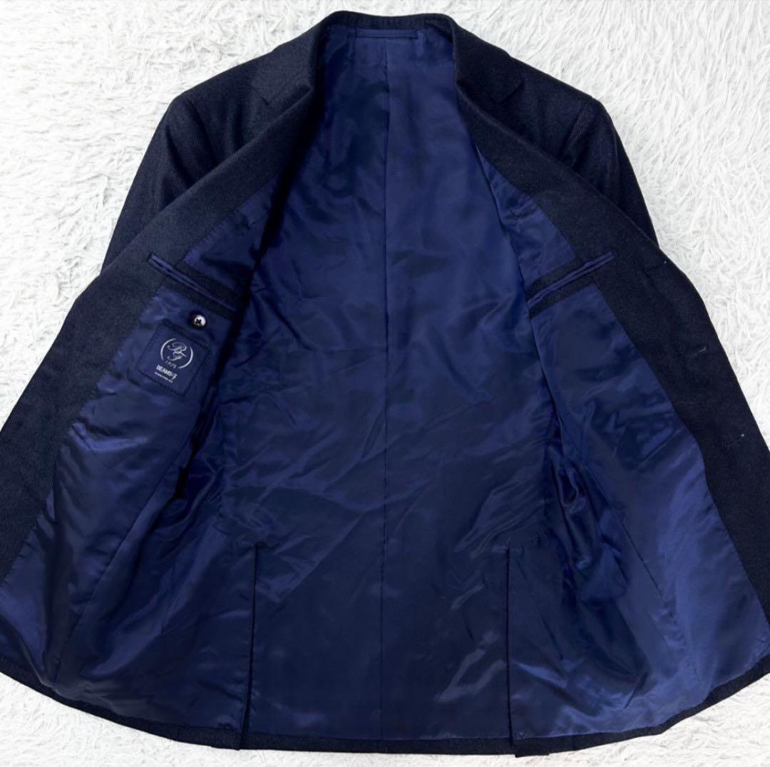 未使用級 光沢 バーズアイ フランネル ビームスエフ スーツ セットアップ 42