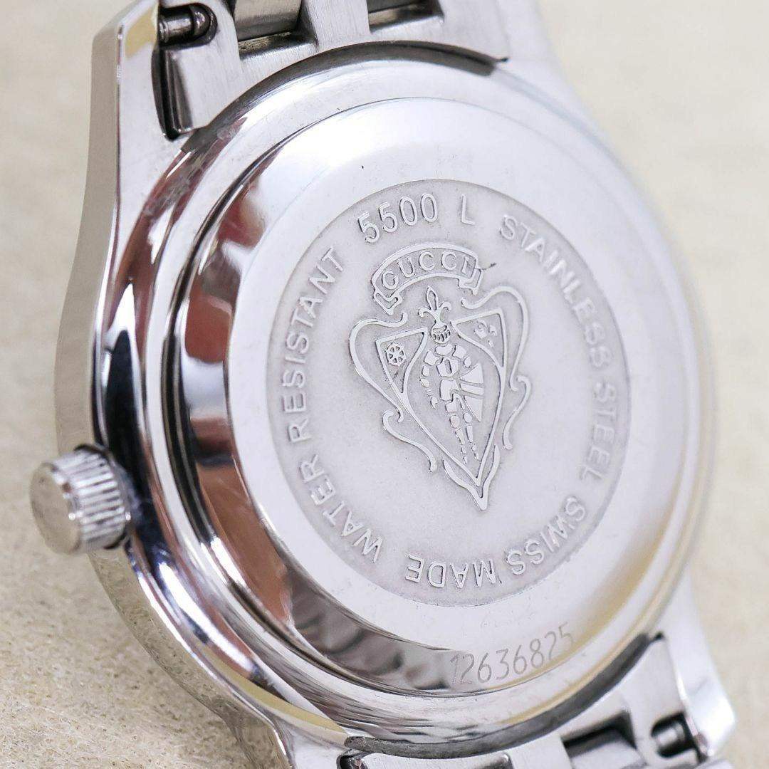 稼働 GUCCI 腕時計 5500L 11Pダイヤ 外箱 ステンレス 1630