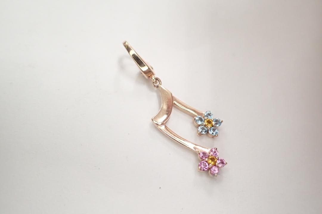 30/美品 ポンテヴェキオ K9PG 音符 ペンダントトップ チャーム