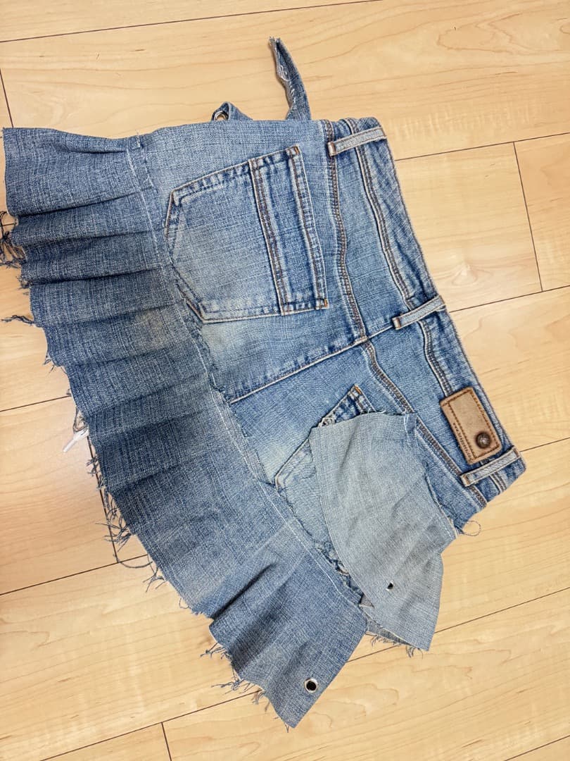 【値下げ中】NIKE リメイク y2k デニムスカート