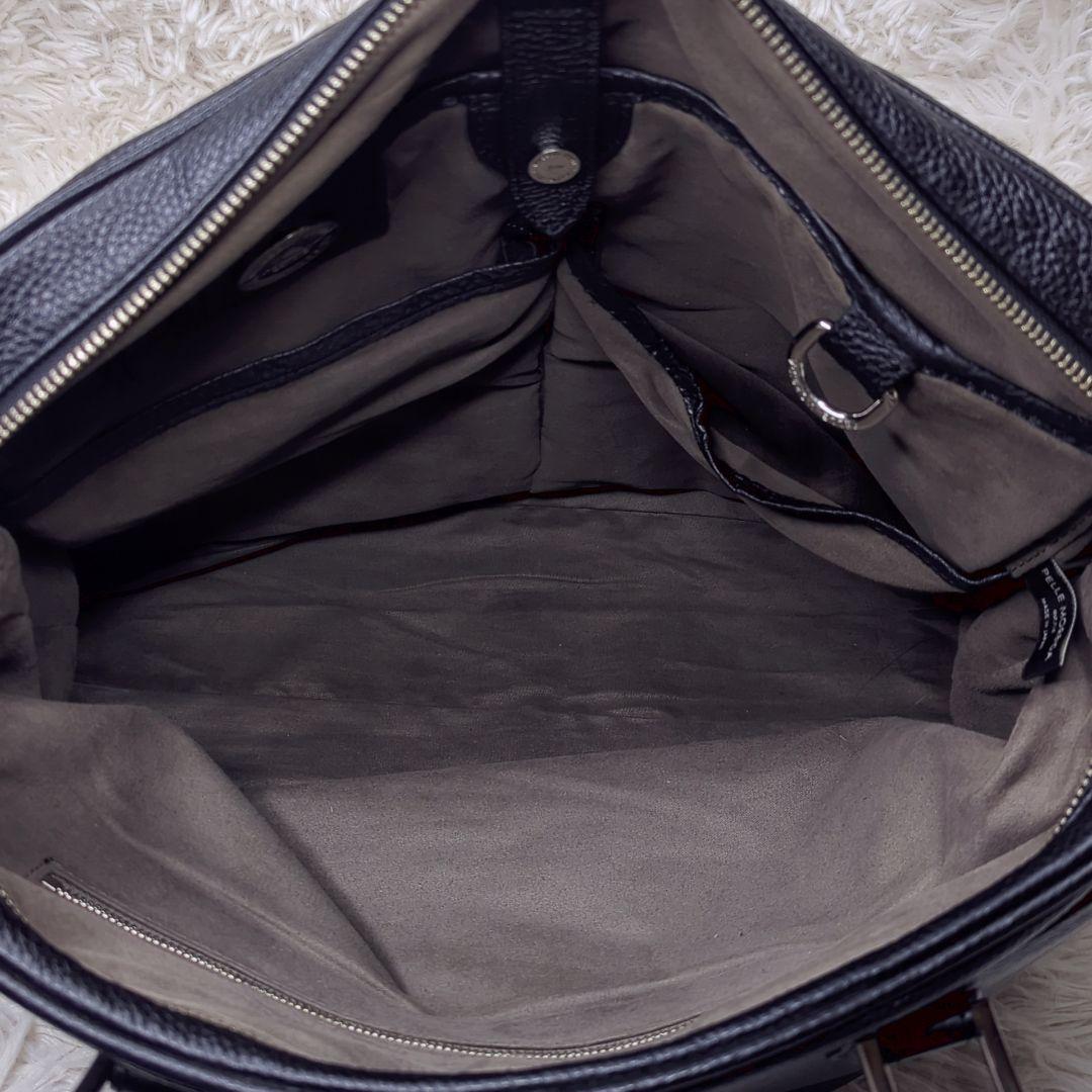 良品✨ペッレモルビダ メイデンボヤージュ ブリーフケース シボ革 黒 2way