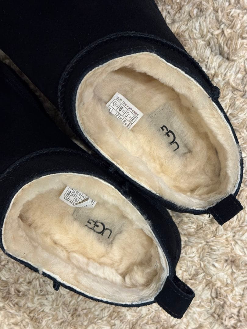 靴 UGG CLASSIC MICRO Black 25cm