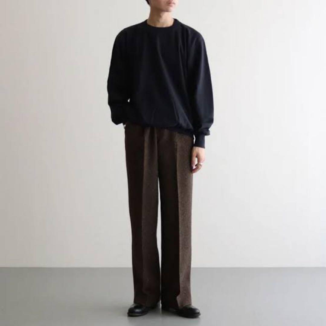 パンツ Auralee LAMA SHETLAND WOOL TWEED SLACKS