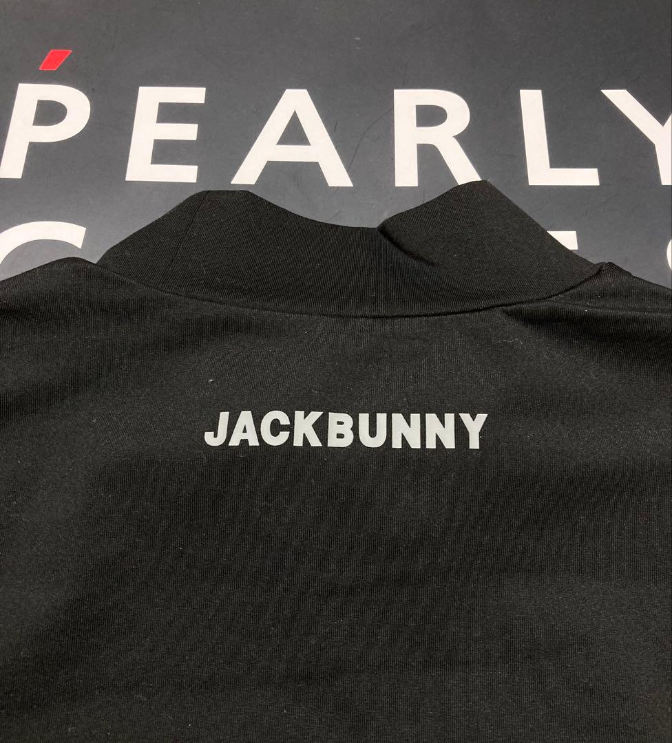 新品 パーリーゲイツ ジャックバニー 起毛ベア天 モックネックシャツ(6)LL黒