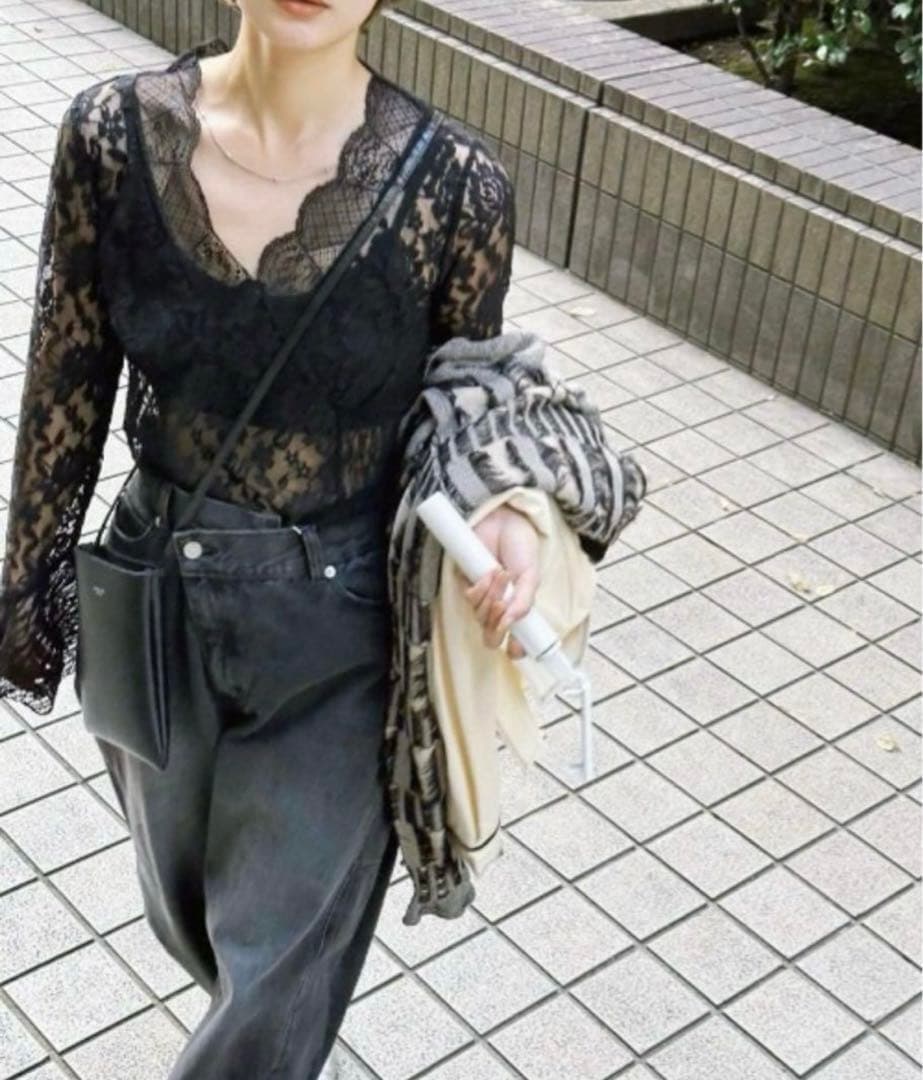 COMBINATION LACE TOP　AMERI vintage