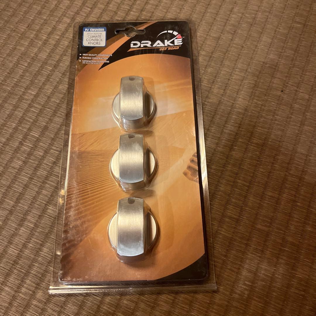 FJクルーザー　ドレイクオフロード　エアコンノブ パッケージ付き　アルミ製
