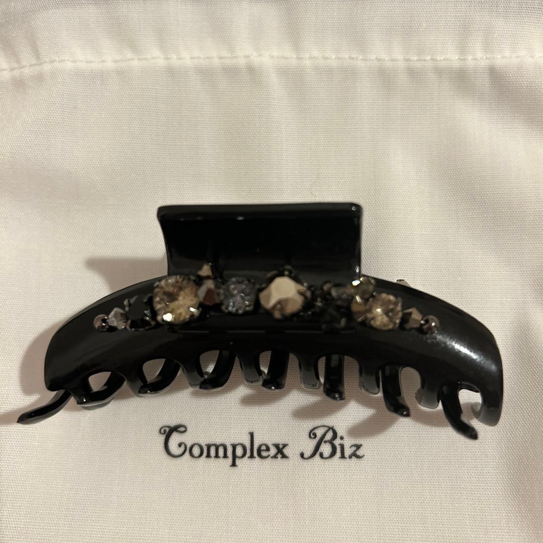 Complex Biz ストーン付き黒ヘアクリップ