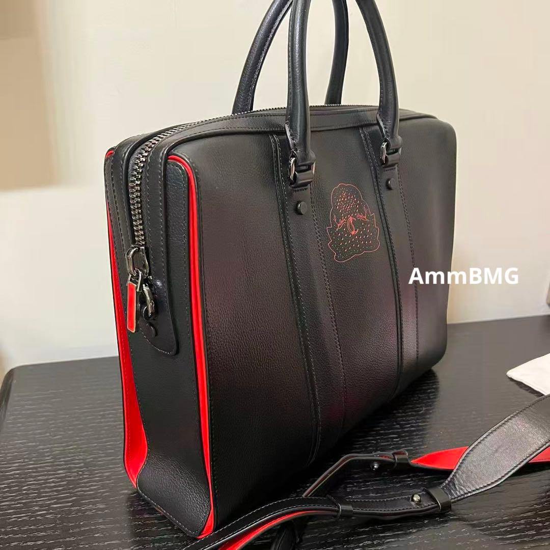 定価40万　美品 希少ルブタン 2way ブリーフケース 斜め掛け レザー　正規