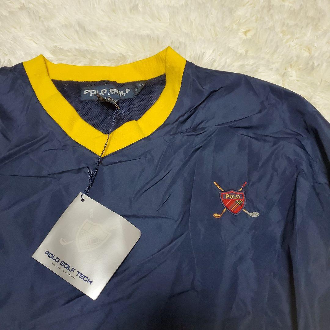 デッドストック　ポロゴルフ　ナイロンジャケット　プルオーバー　ネイビー　M