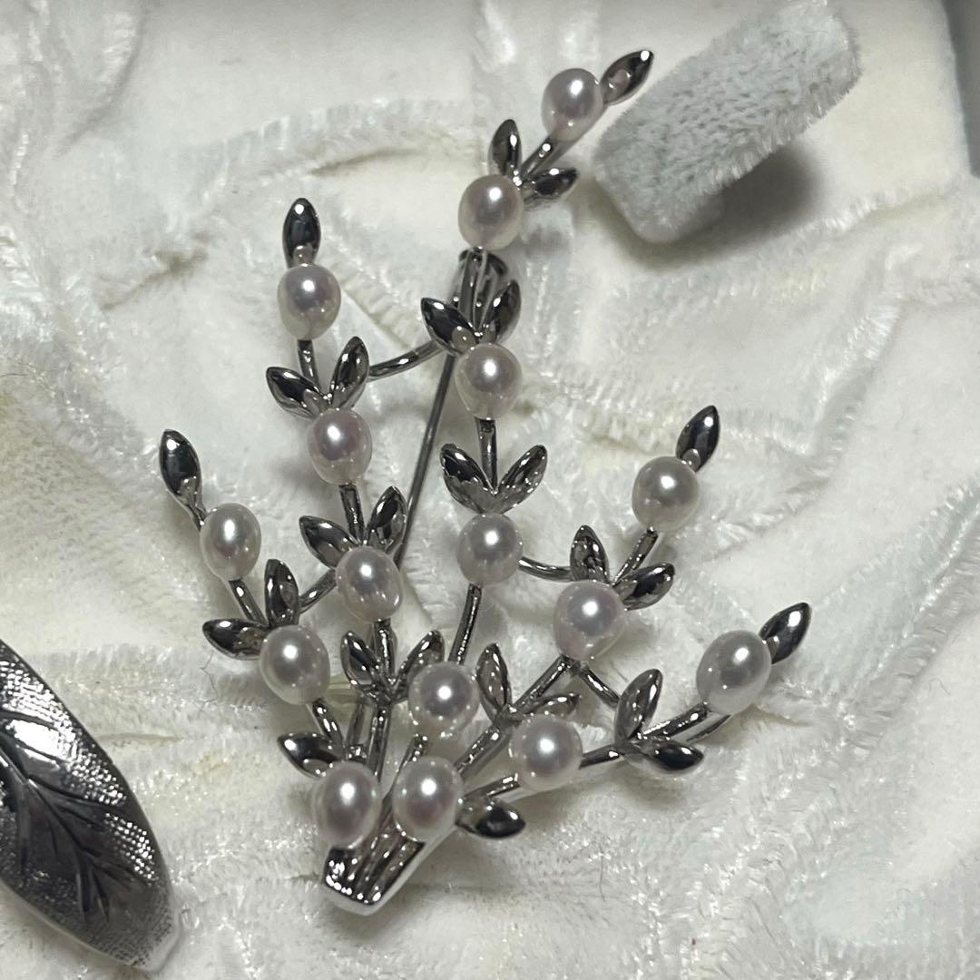 あこや真珠　ブローチ　3点セット　アコヤ真珠　本真珠　淡水パール
