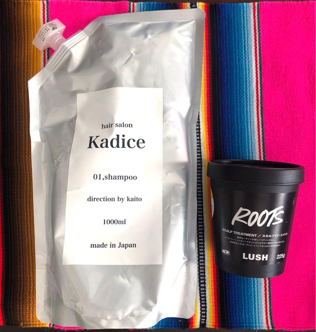 kadiceシャンプー1000ml&lushスカルプトリートメントセット