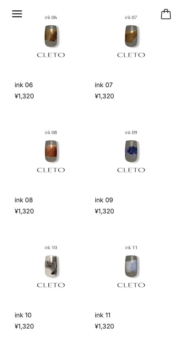 CLETO ネイルインク 12色セット　01-12