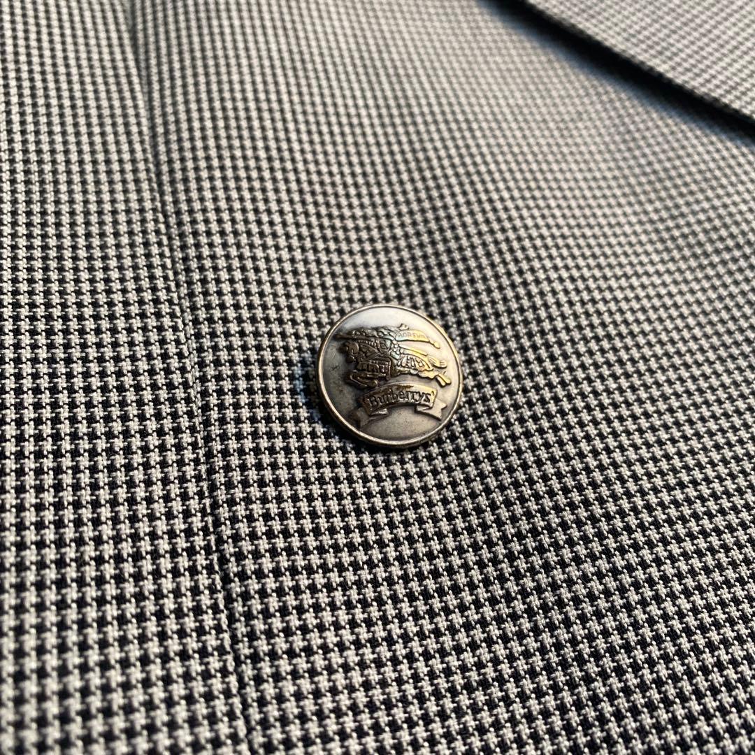 【美品】Burberrys バーバリー ダブルプレスト テーラードジャケット 銀