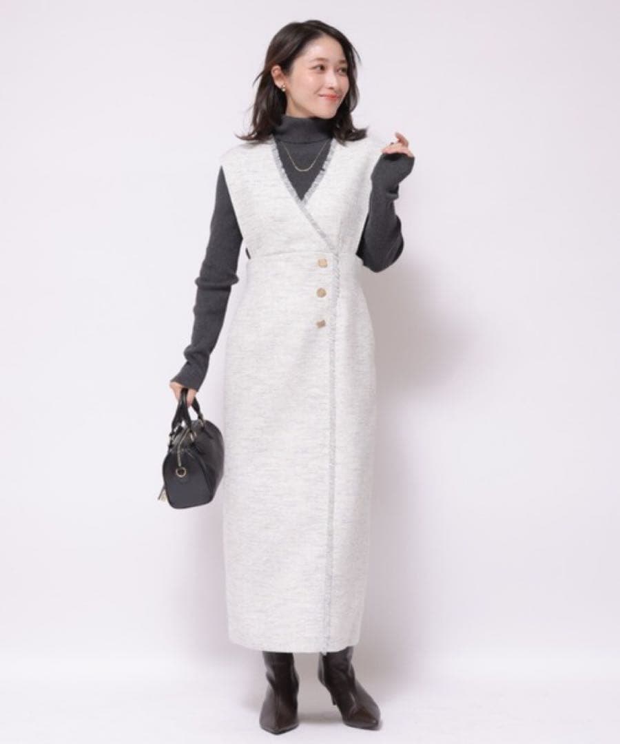 【Apuweiser-riche】ラップツイードジャンスカ　ワンピース