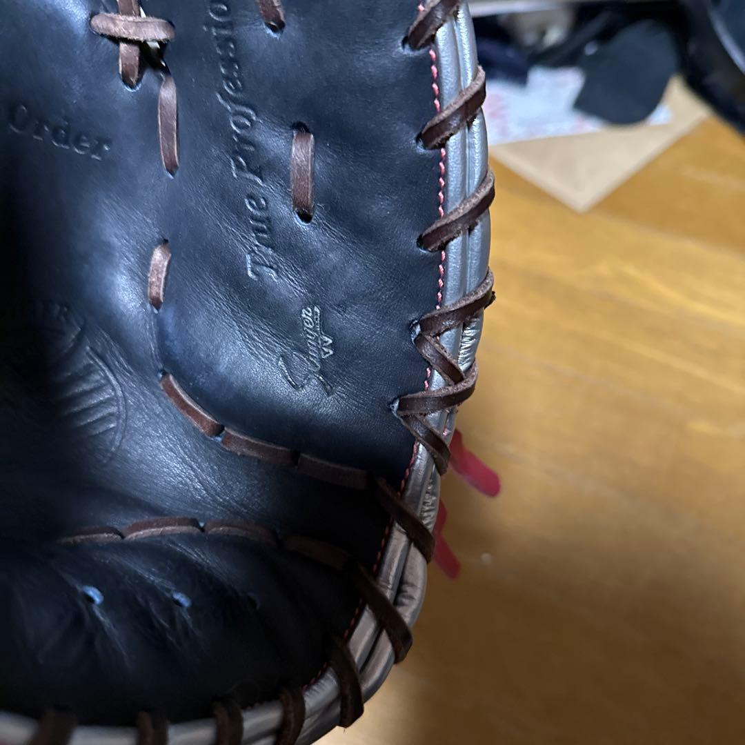 久保田スラッガーSlugger 軟式野球グローブ 黒/ピンク　ファーストミット