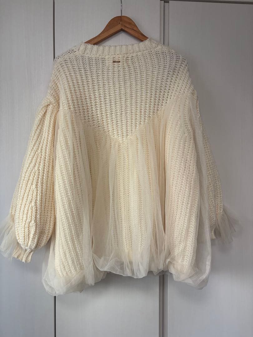 トップス Acka tulle knit cardigan