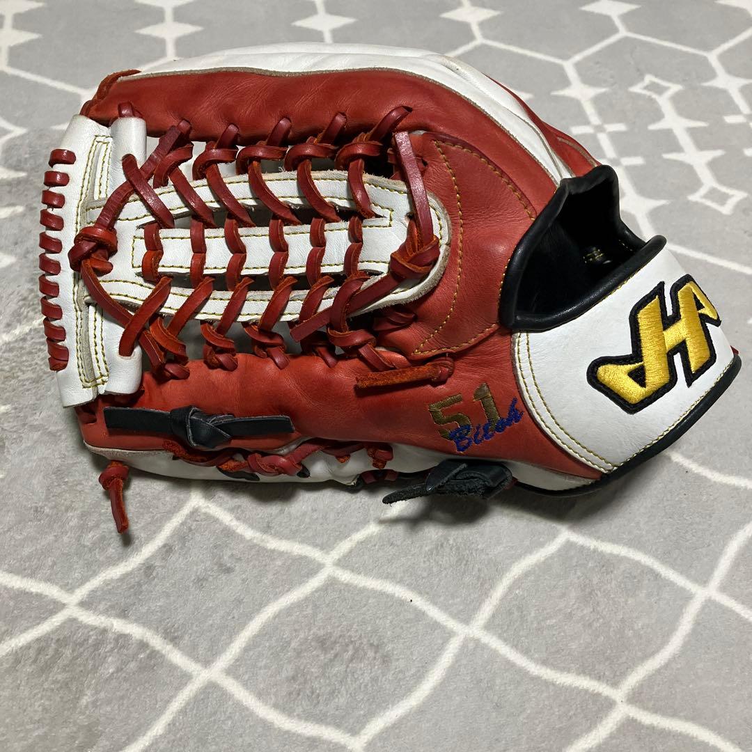 【最終お値引き 3/16まで】ハタケヤマ　軟式グローブ　外野手用　左投げ