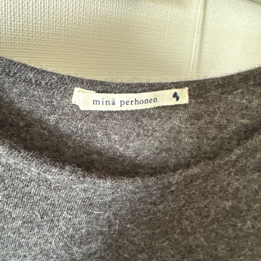 ミナペルホネン　ワンピース　グレー
