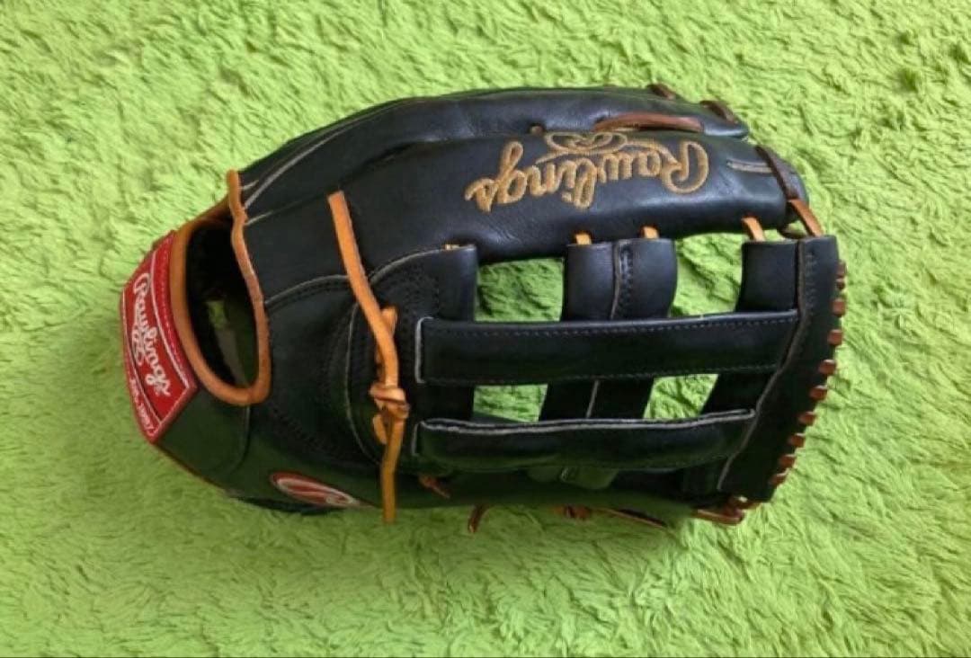 ローリングス☆硬式用☆外野手グラブ☆美中古品☆ブラック×タン☆最終価格