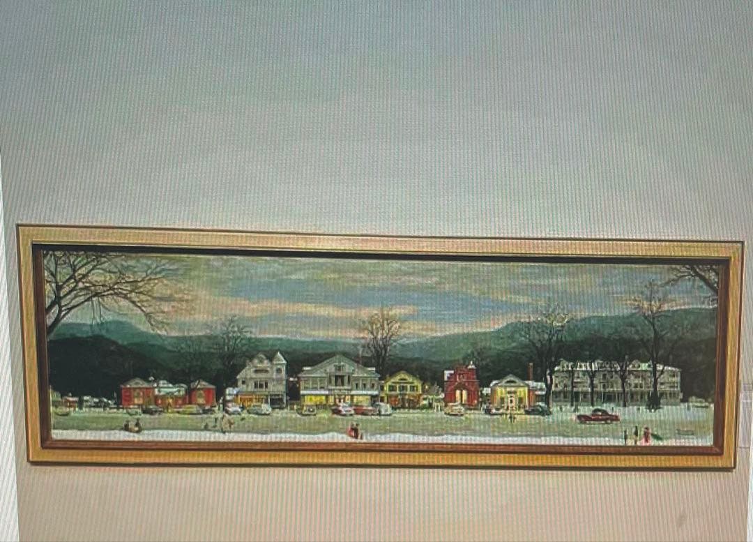 【希少】ノーマンロックウェル美術館購入 代表作品ストックブリッジ 額装