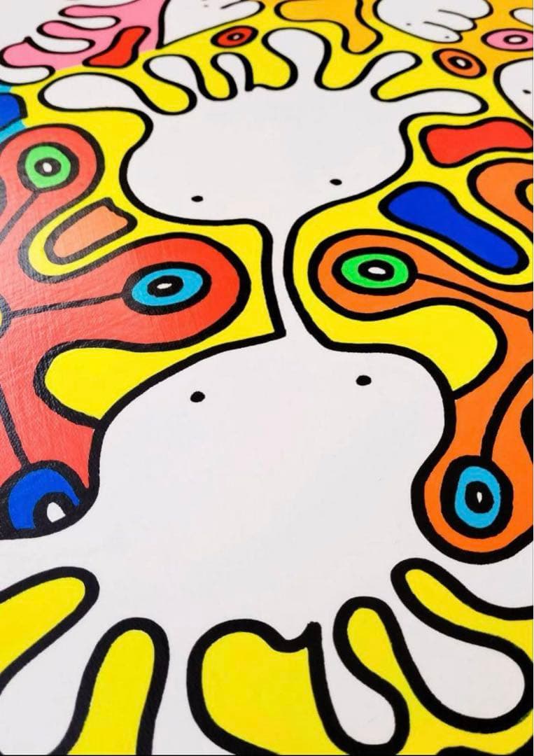 専用★鈴木哲也★丸型(500×500mm)アクリル原画1点物★送料無料#0030