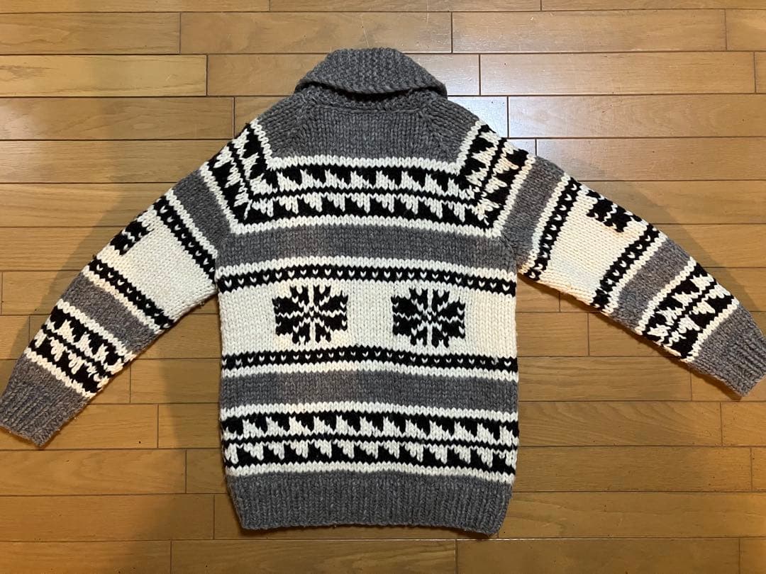 美品 カナダ製 Kanata カナタ ノルディック カウチンニットセーター S