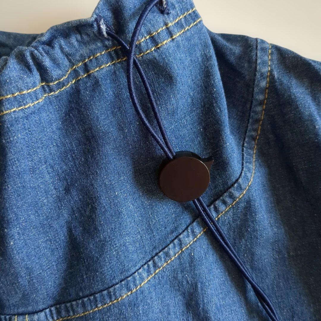 i+mu センソユニコ ロングワンピース インディゴ フレア ゆったり 40