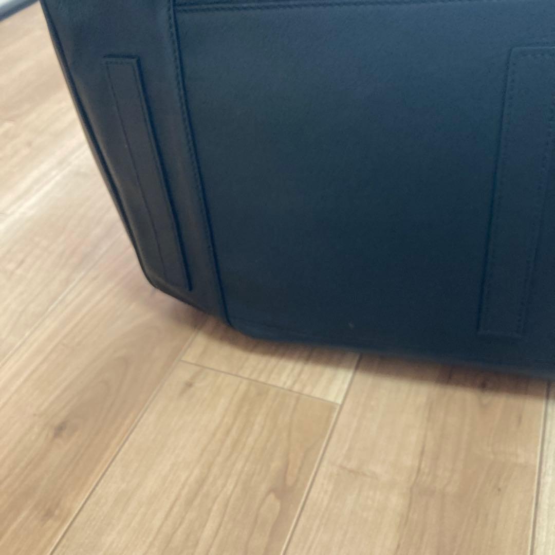 黒レザー ボストンバッグ ゴールド金具