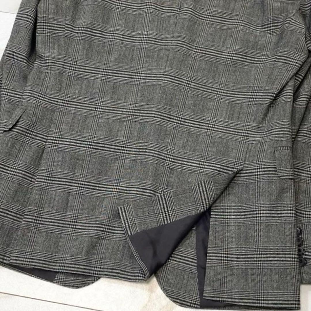 ヒューゴボス スーツ セットアップ ストレッチ グレンチェック ウール グレー