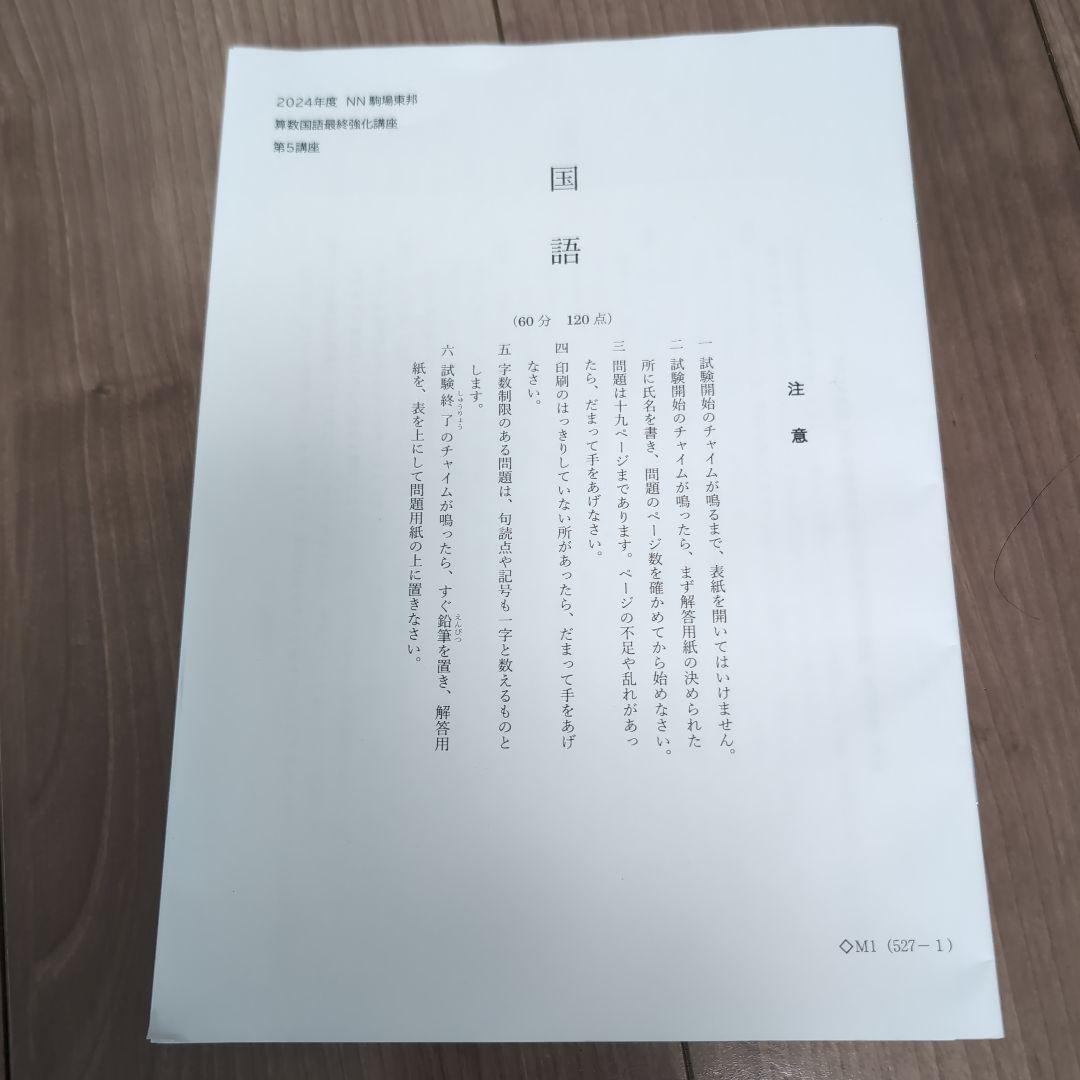 【Emerald】NN駒場東邦 2024年度 後期教材全て