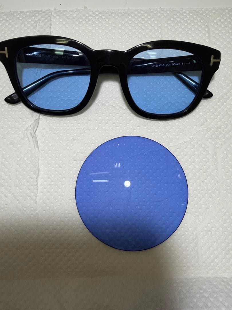 TOM FORD TF5542 ミドルブルー サングラス メガネ　度なし