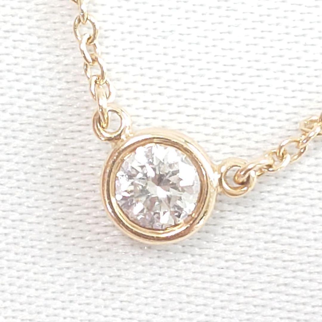 【美品】ティファニー K18 バイザヤード ダイヤ ネックレス 6823