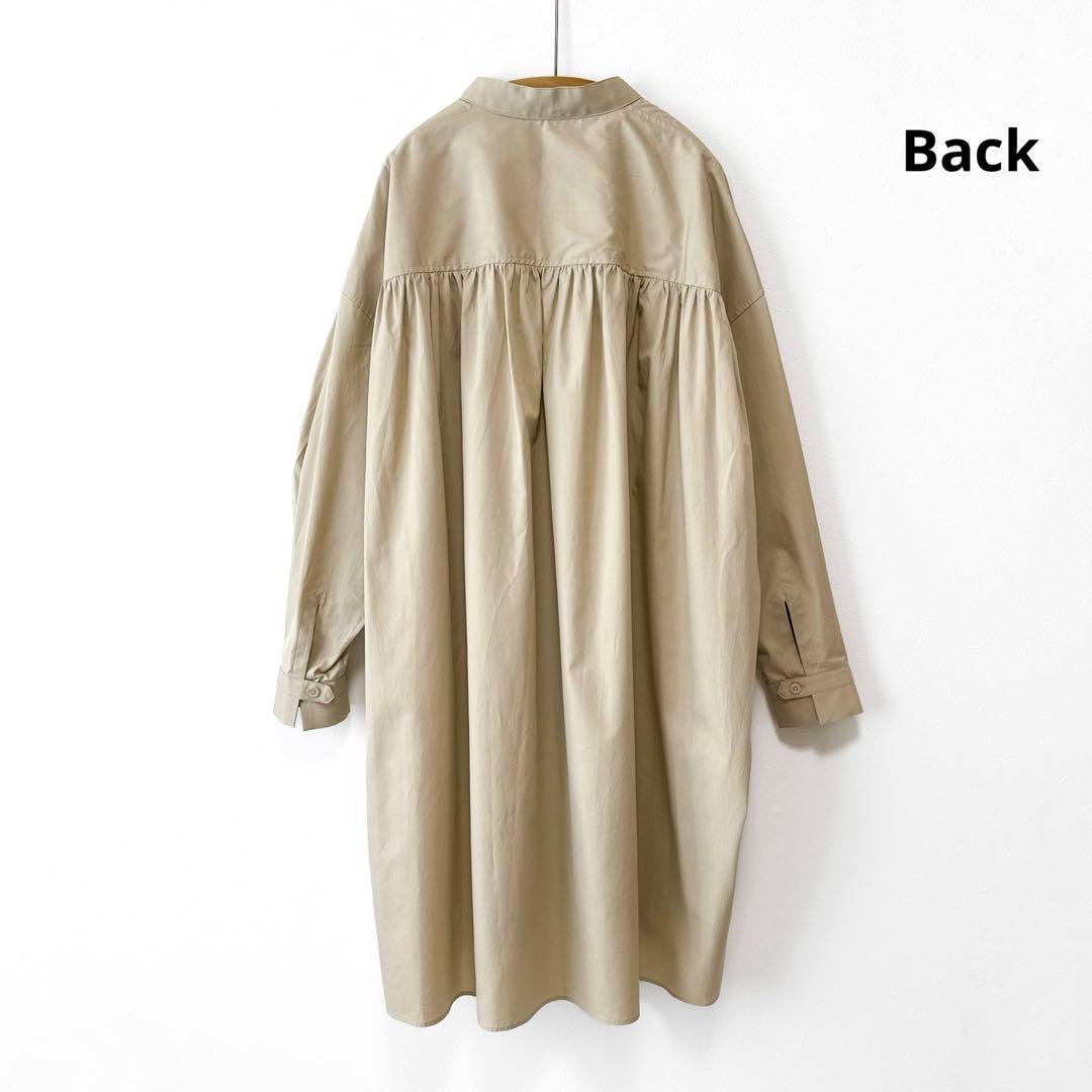 美品 Whim Gazette 刺繍シャツチュニック ビッグシルエット ベージュ