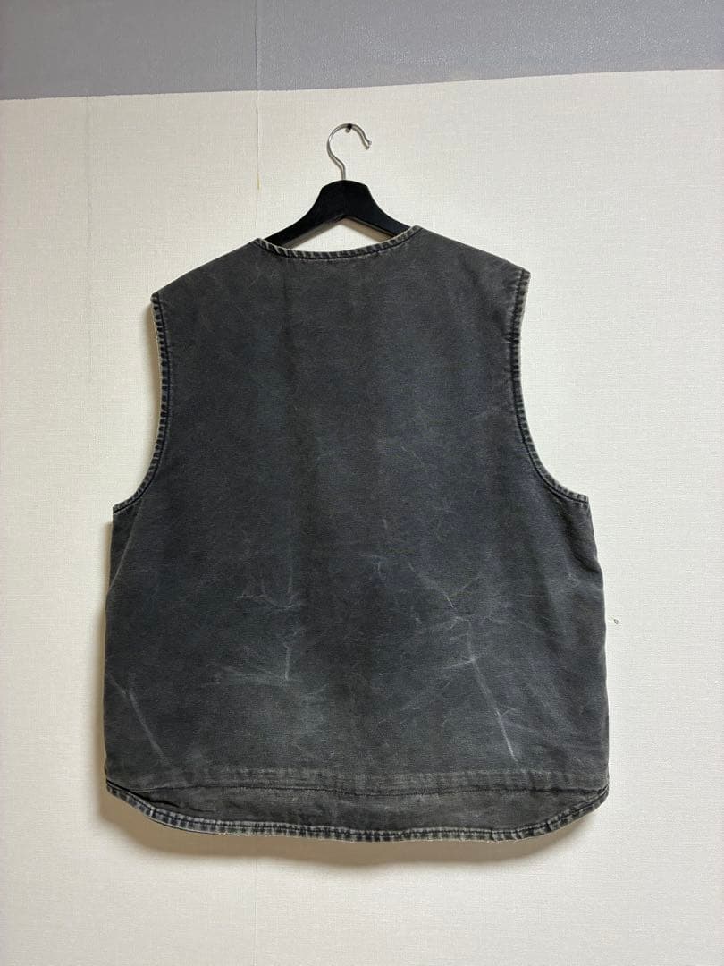 CarharttダックベストXLブラックフェードヴィンテージ