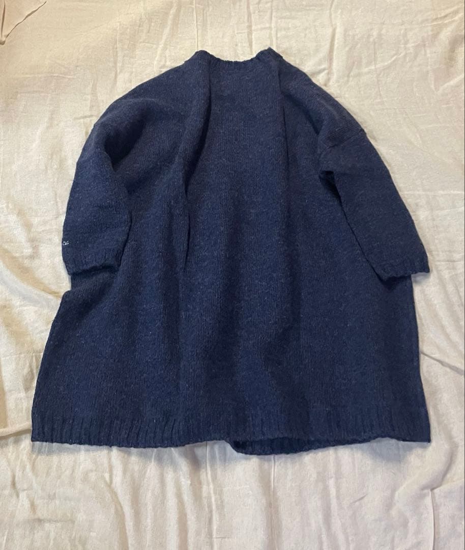 45r上質シェットランドウール二重織りチュニック ゆったり49500円新品同様