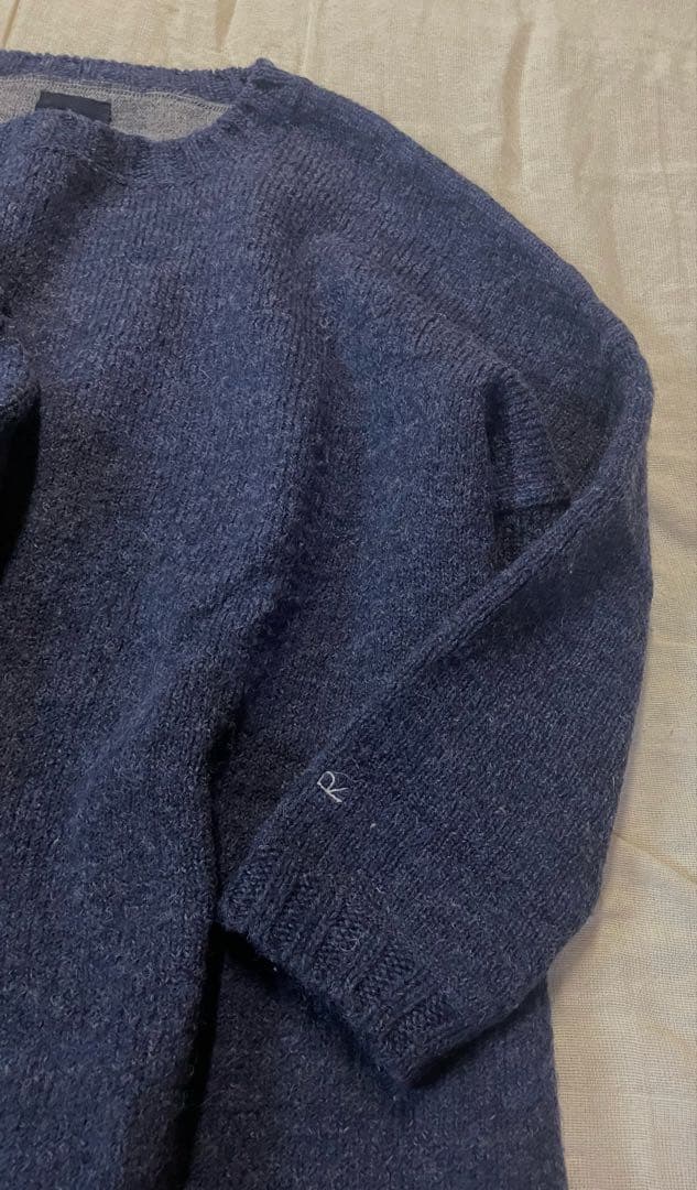 45r上質シェットランドウール二重織りチュニック ゆったり49500円新品同様