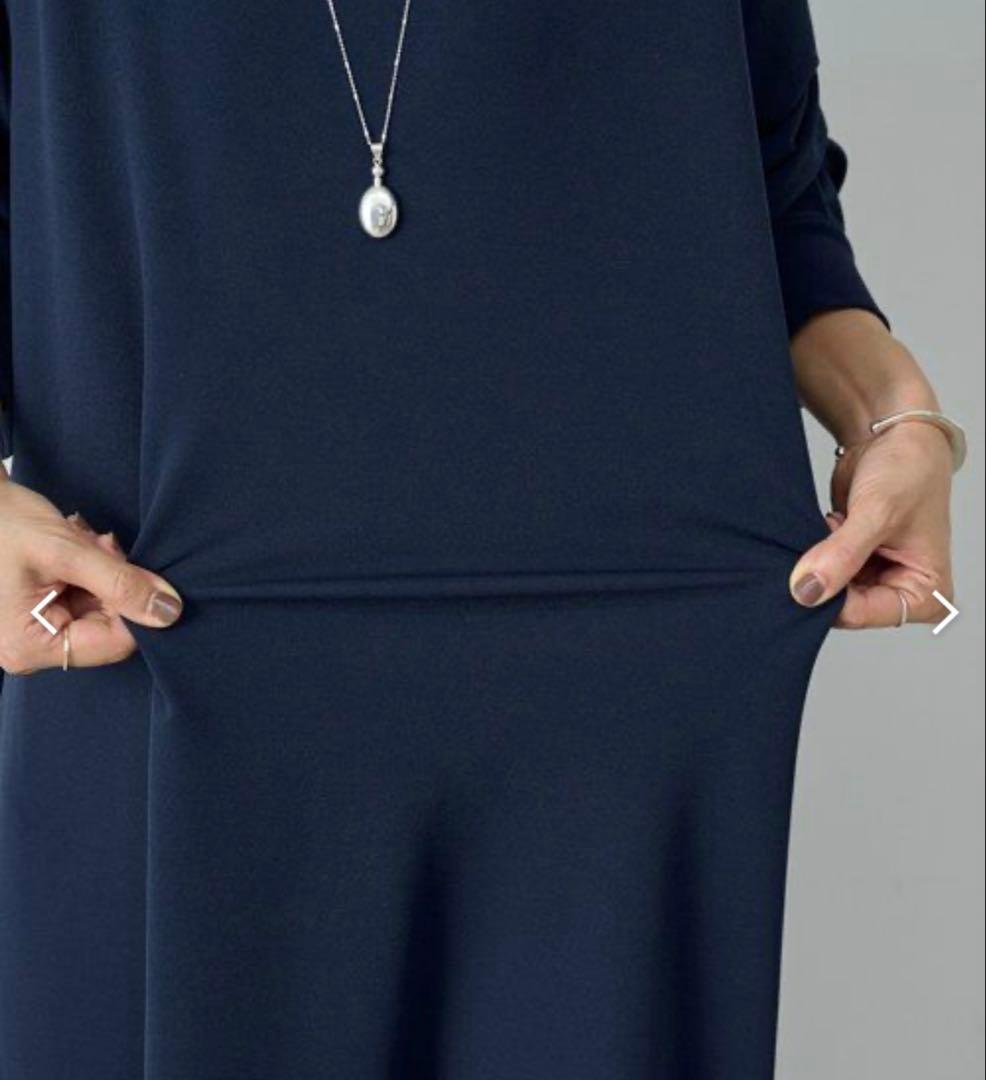 長袖　ビアズリーワンピース　ネイビー　size1