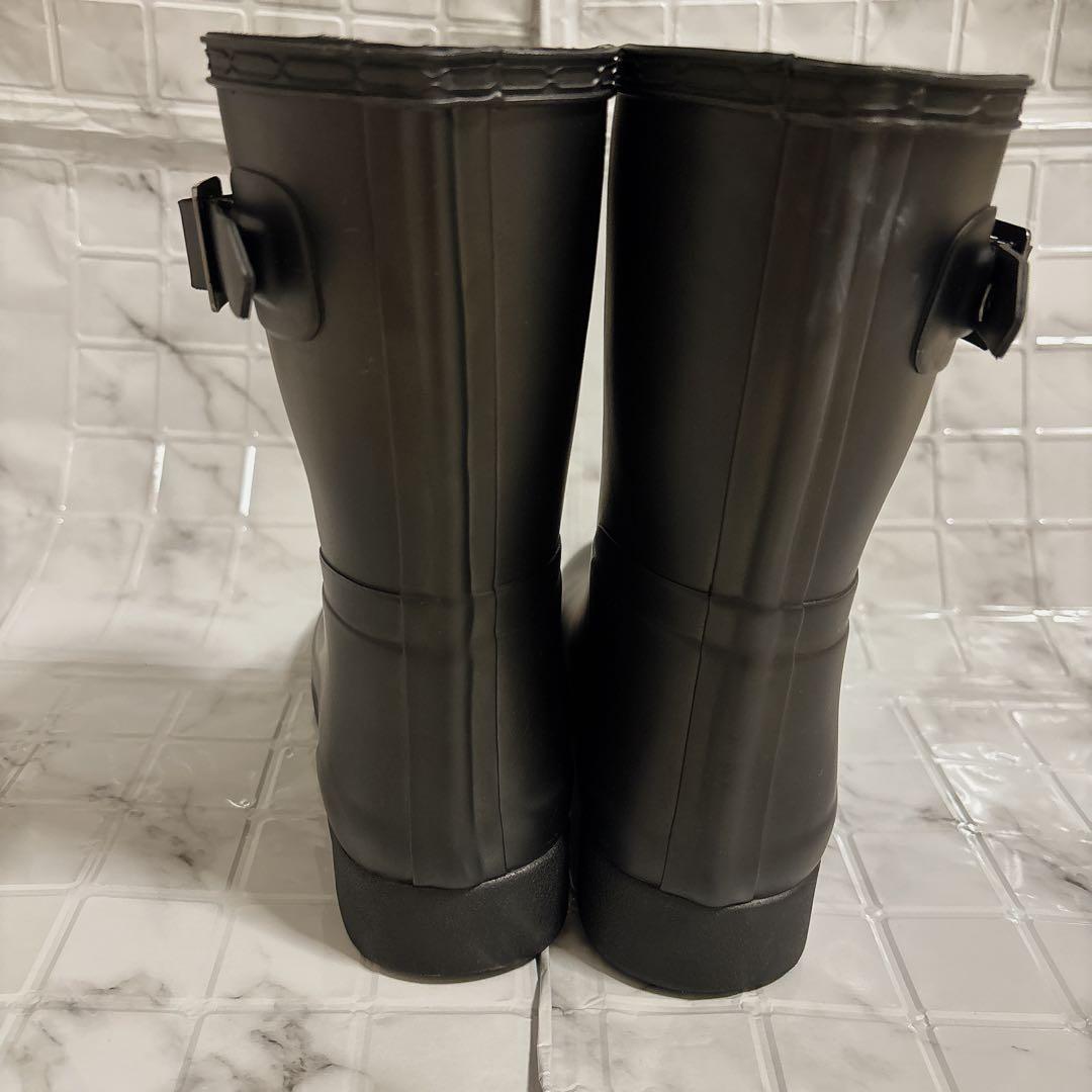 HUNTER ハンター　レインブーツ　23cm 黒　ブラック　ショート