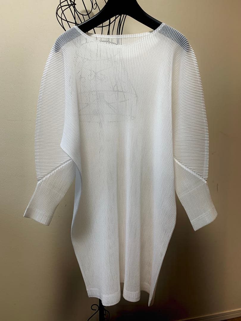 PLEATS PLEASE バルーンスリーブ　メッシュチュニック