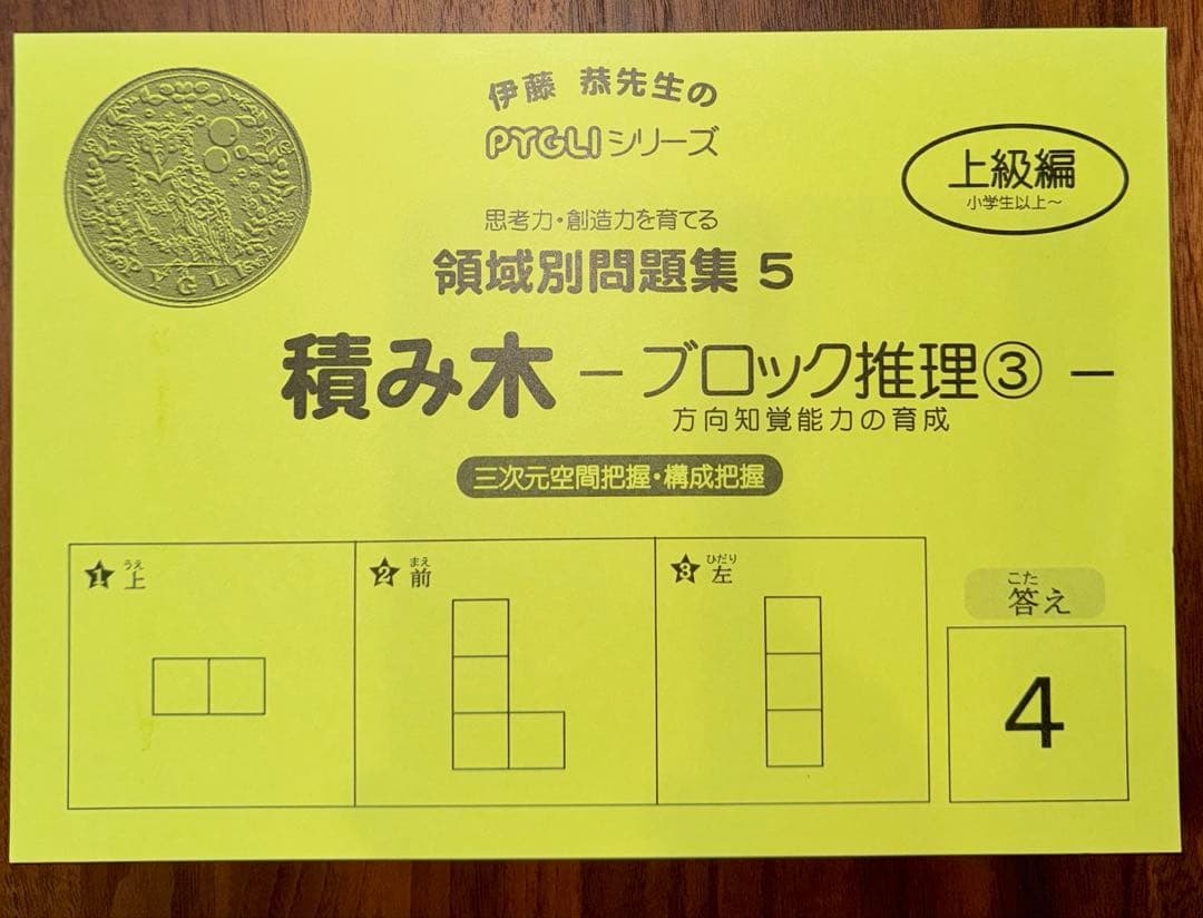 ピグマリオン　教具　思考力12冊　2歳児のさんすう　積み木推理3冊